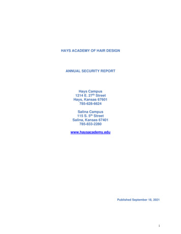 Hays Academy Of Hair Design Annual Security Report