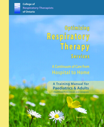 Optimizing Respiratory Therapy