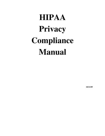HIPAA Privacy Compliance Manual - 4thdds 