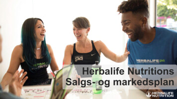 Herbalife Nutritions Salgs- Og Markedsplan - Ranveig Og Franks .