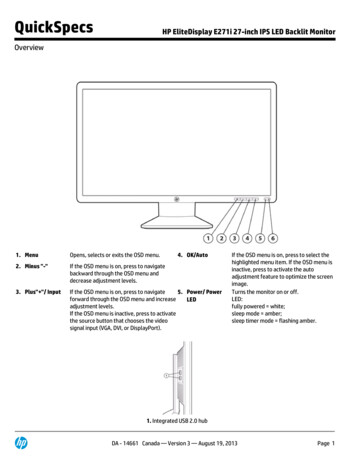 HP EliteDisplay E271i 27-inch IPS LED Backlit Monitor - Newegg