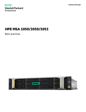 HPE MSA 1050/2050/2052 Best Practices - Router Switch