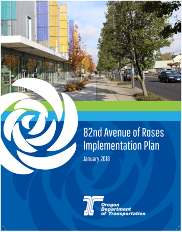 82nd Avenue Of Roses Implementation Plan - Portland, Oregon