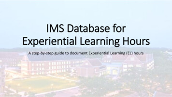 IMS Database For Experiential Learning Hours - Florida State University .