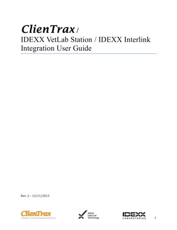 IDEXX VetLab Station / IDEXX InterLink Integration User Guide