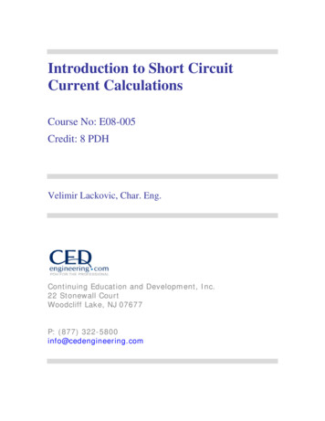 Introduction To Short Circuit Current Calculations - CED Engineering
