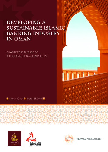 Developing A SuStainable ISlamic Banking InDuStry In Oman
