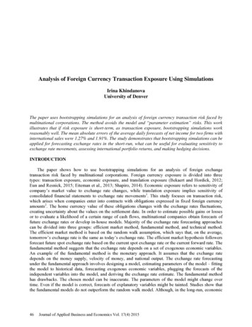 Analysis Of Foreign Currency Transaction Exposure Using Simulations