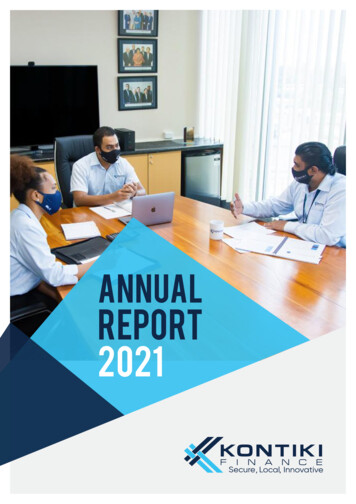 Annual Report 2021 - Kontiki Finance
