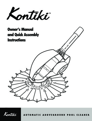 Owner's Manual And Quick Assembly Instructions