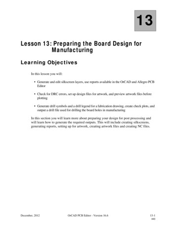 Lesson 13: Preparing The Board Design For Manufacturing