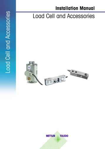 Load Cell And Accessories Installation Manual - Mettler Toledo