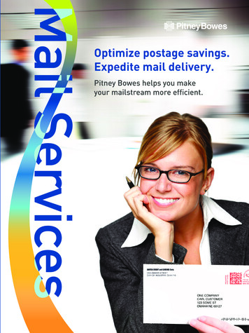 Optimize Postage Savings. Expedite Mail Delivery. - Pitney Bowes