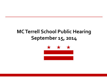 MC Terrell School Public Hearing September 15, 2014