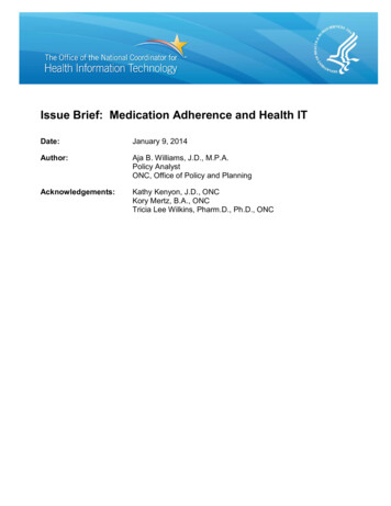 Issue Brief: Medication Adherence And Health IT