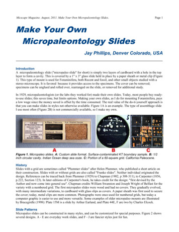 Make Your Own Micropaleontology Slides