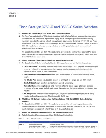 Cisco Catalyst 3750-X And 3560-X Series Switches - MicroSafe