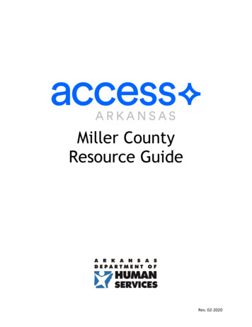 Miller County Resource Guide - Arkansas Department Of Human Services