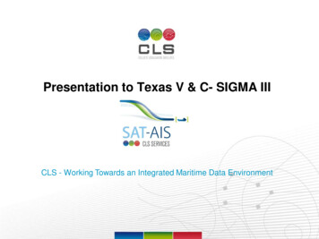 Presentation To Texas V & C- SIGMA III - IDEEA