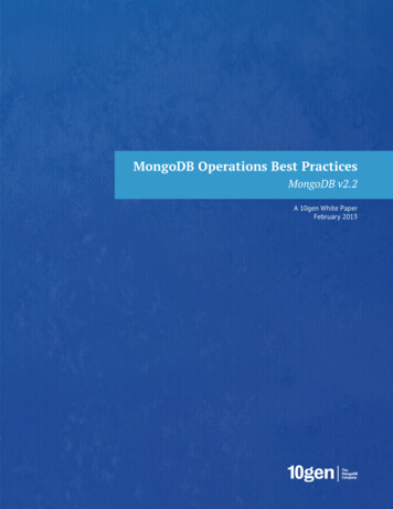MongoDB Operations Best Practices - Bitpipe