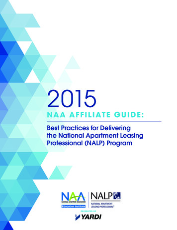 NALP BestPracticesProgram11 - National Apartment Association