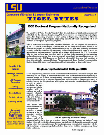 Department Of Electrical & Computer Engineering Fall 2007 Issue 4 Tiger .