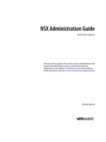 NSX Administration Guide - OpenTopic - VDrone