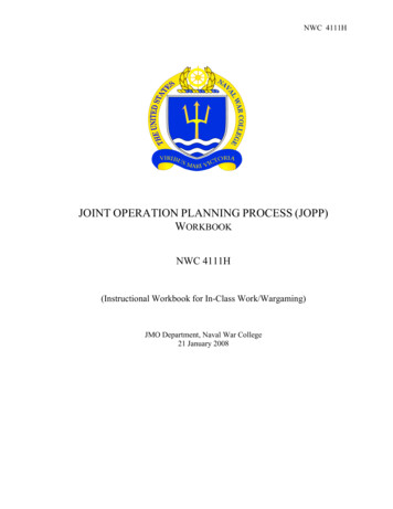 JOINT OPERATION PLANNING PROCESS (JOPP) WORKBOOK - Navy