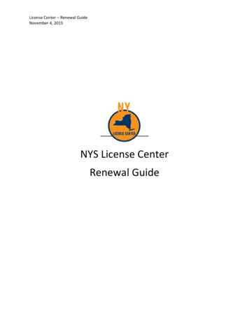 NYS License Center Renewal Guide - Department Of State