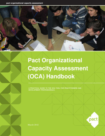 Pact Organizational Capacity Assessment (OCA) Handbook