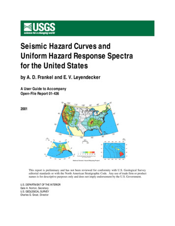 Seismic Hazard Curves And Uniform Hazard Response Spectra For . - USGS