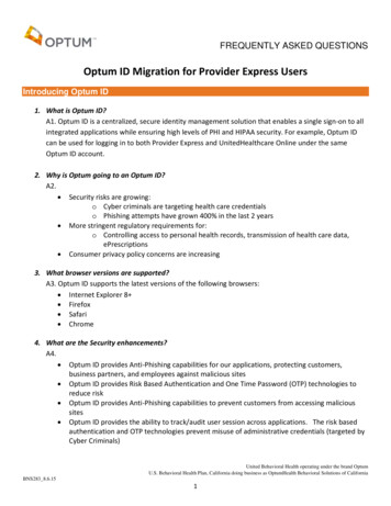 Optum ID Migration For Provider Express Users