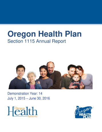 Oregon Health Plan Annual Report - Medicaid.gov