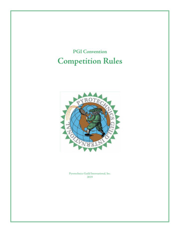 PGI Competition Rules 2005