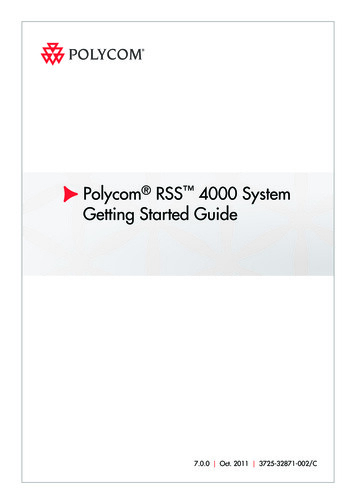 Getting Started Guide For Polycom RSS 4000 Systems, Version 7
