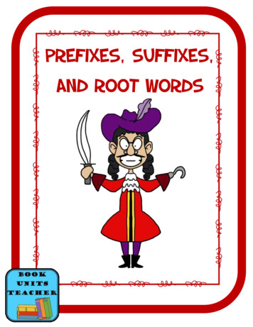 Prefixes, Suffixes, And Root Words - Book Units Teacher