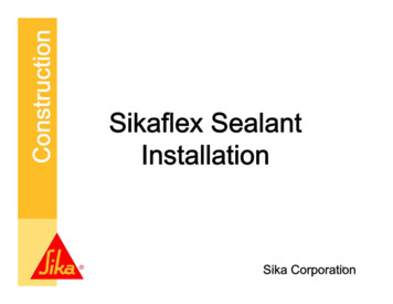 Sikaflex Sealant Installation
