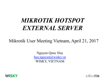 Mikrotik Hotspot External Server