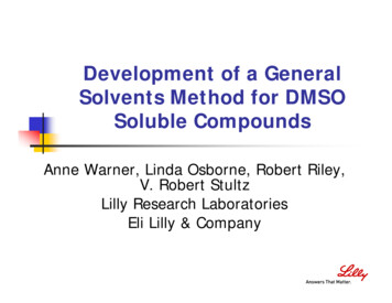 Development Of A General Solvents Method For DMSO Soluble Compounds
