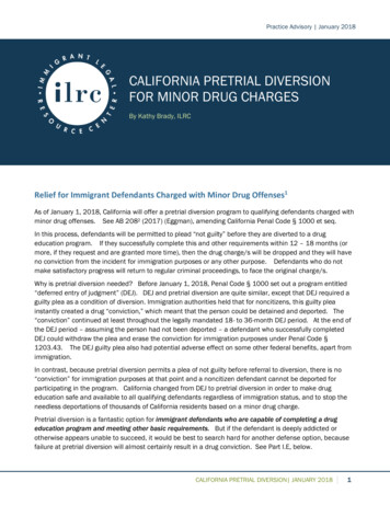 California Pretrial Diversion For Minor Drug Charges - Ilrc