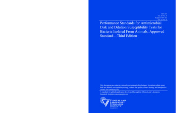 M31-A3 Vol. 22 No. 6 Performance Standards For Antimicrobial Disk And .