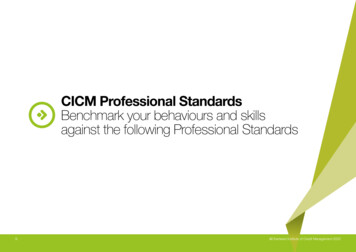 CICM Professional Standards Benchmark Your Behaviours And Skills .