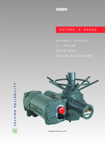 Rotork 'A' Range Double Sealed 3 - Phase Electric Valve Actuators .