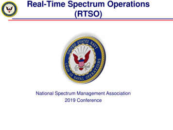 Real-Time Spectrum Operations (RTSO) - Spectrum Management