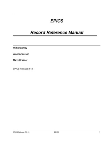 EPICS Record Reference Manual - Argonne National Laboratory