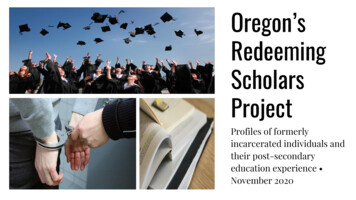 Oregon's Redeeming Scholars Project - Orsolutions 