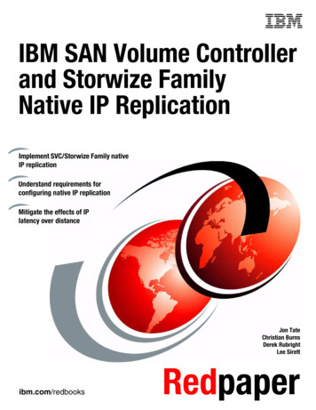 IBM SAN Volume Controller And Storwize Family Native IP Replication