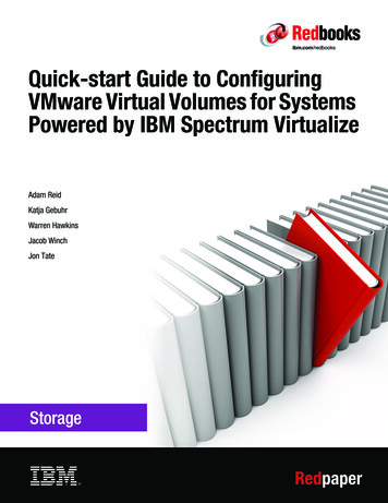 Quick-start Guide To Configuring Virtual Volumes For Systems Powered By .