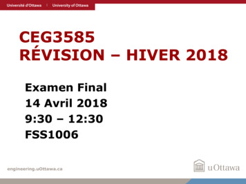 CEG3585 RÉVISION HIVER 2018 - University Of Ottawa