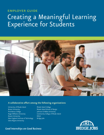 Employer Guide Creating A Meaningful Learning Experience For Students